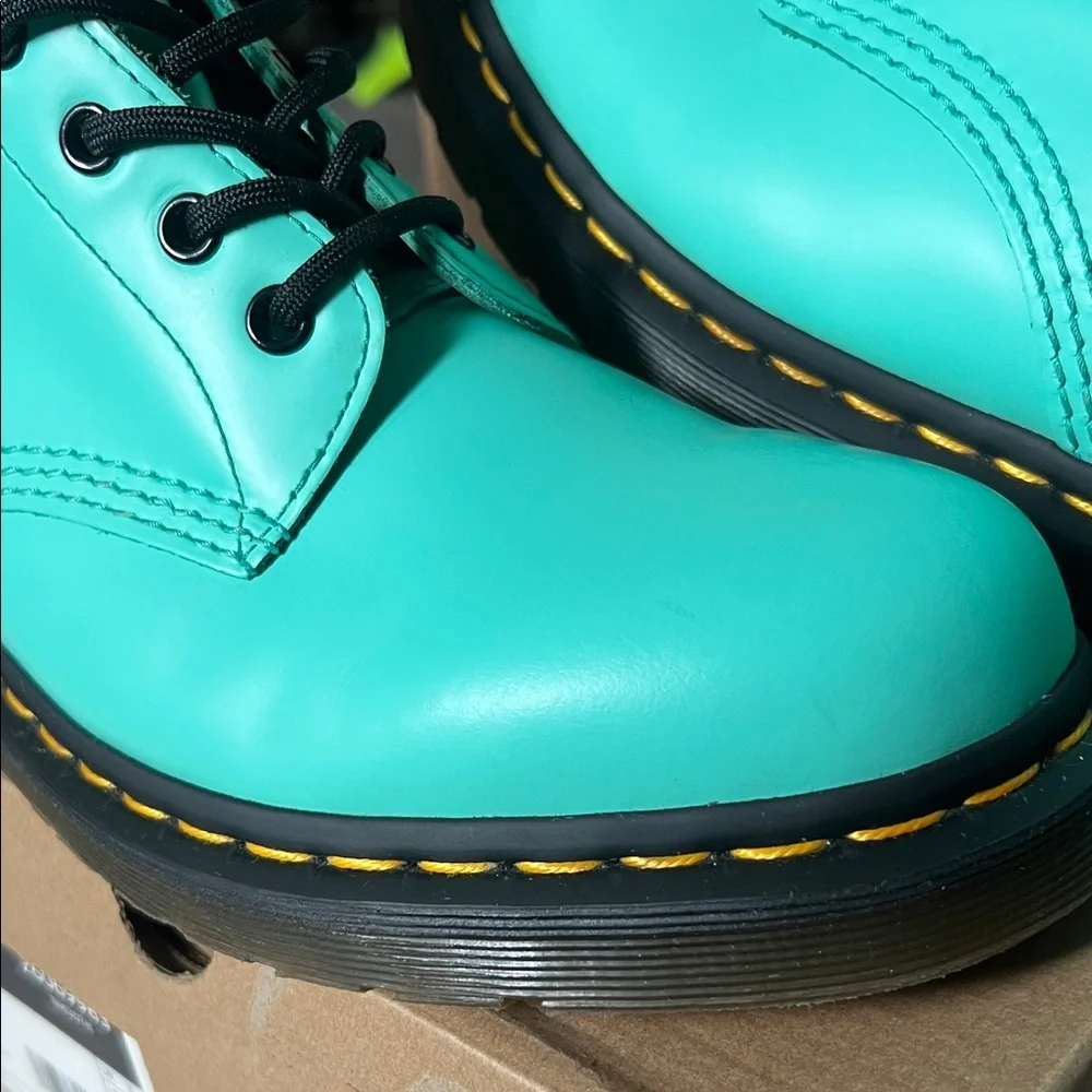 Dr. Martens Peppermint Green Lace-Up Boots - Picture 2 of 7